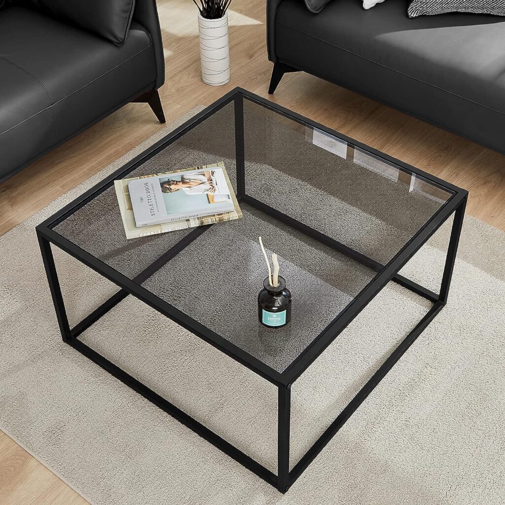 square glass coffee table